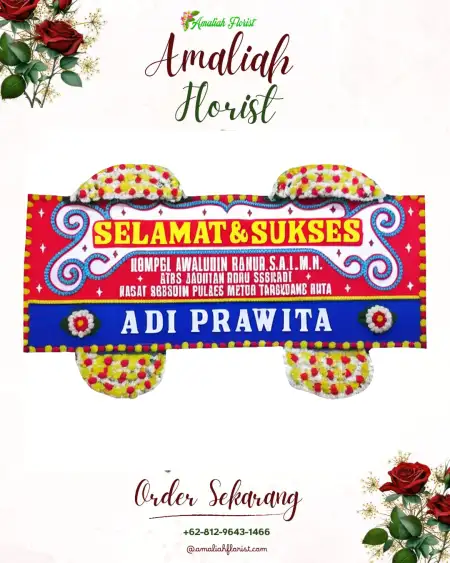 Papan Bunga Ucapan Selamat Sepatan